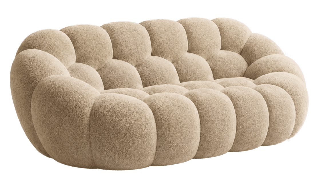 Transparent cutout of the sand Bubble Sofa